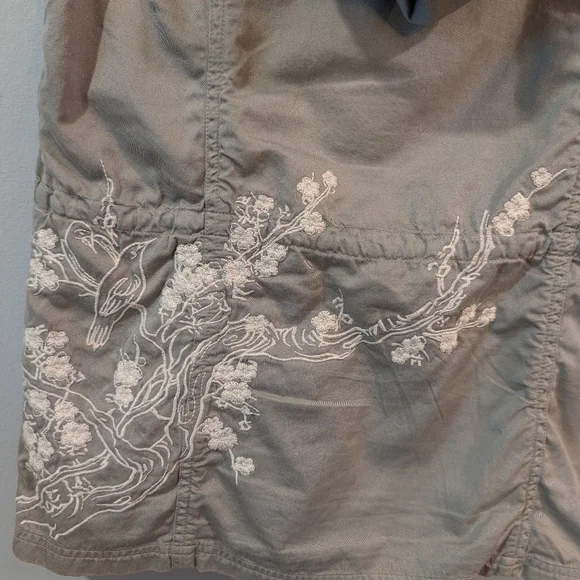 Johnny Was Gray Sleeveless Utility Jacket Sz M - Picture 6 of 11